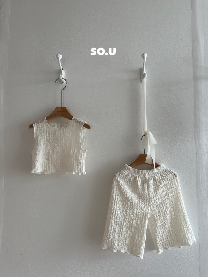 So U - Korean Baby Fashion - #babylifestyle - Summer Back Ribbon Frilly Set - 2