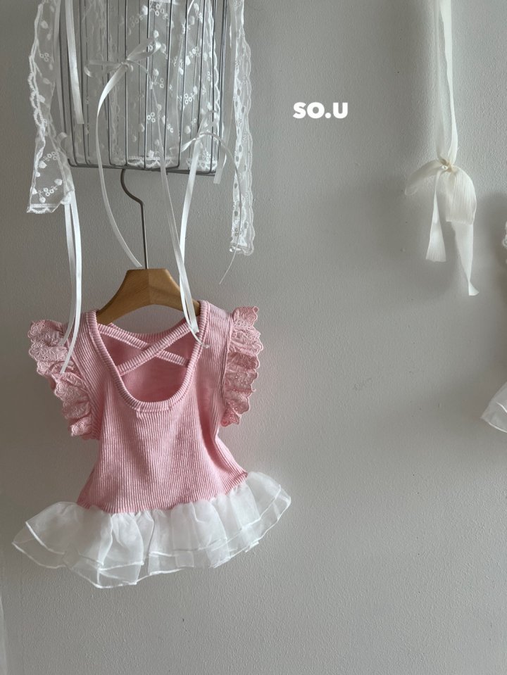 So U - Korean Baby Fashion - #babyoninstagram - Lace Wing Frill Tee - 5