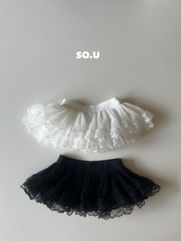 So U - Korean Baby Fashion - #babyoninstagram - Lace Apron Skirt - 2
