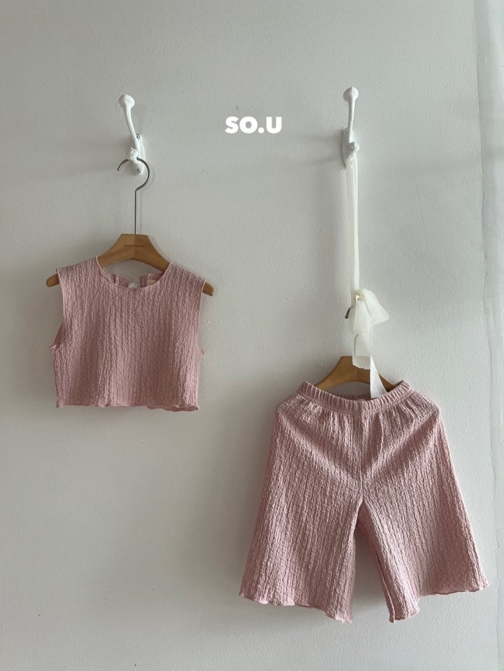 So U - Korean Baby Fashion - #babyoninstagram - Summer Back Ribbon Frilly Set - 4