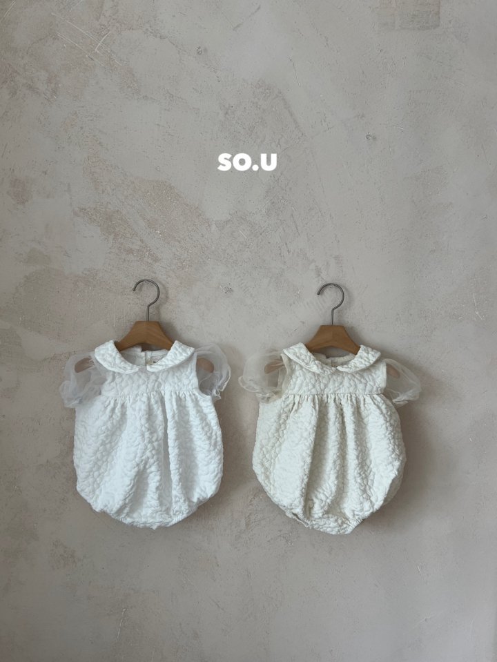 So U - Korean Baby Fashion - #babyootd - Tulle Sleeve Collar Suit - 2