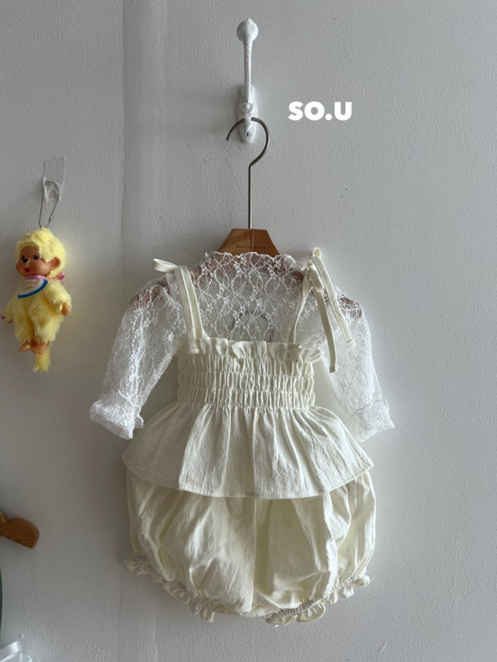 So U - Korean Baby Fashion - #babyootd - Lace Frilly Tee (Bebe) - 10