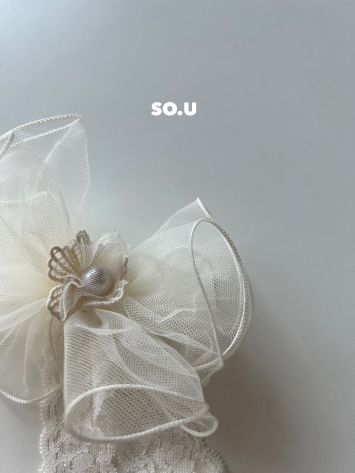 So U - Korean Baby Fashion - #babyootd - Pearl Tulle Hairband - 7