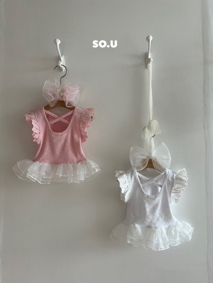 So U - Korean Baby Fashion - #babyoutfit - Lace Wing Frill Tee - 7