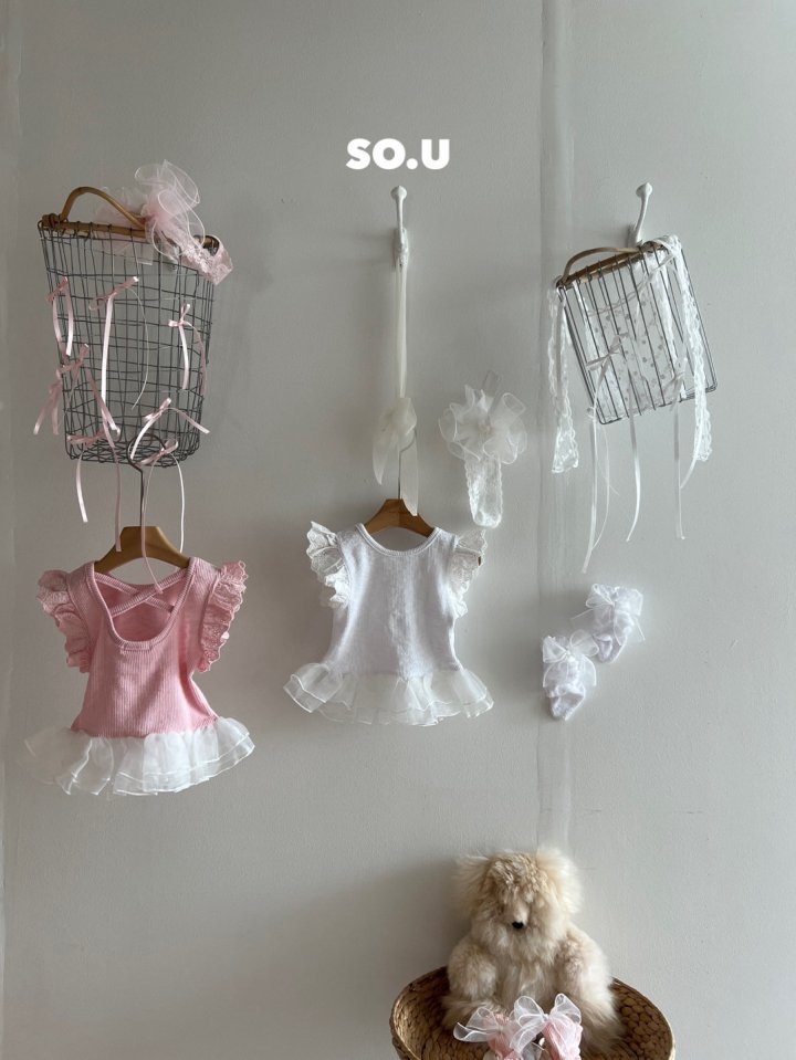 So U - Korean Baby Fashion - #babyoutfit - Lace Wing Frill Tee - 8