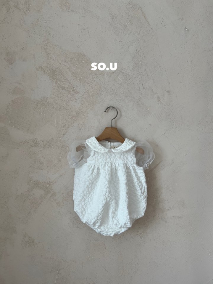 So U - Korean Baby Fashion - #babyoutfit - Tulle Sleeve Collar Suit - 3