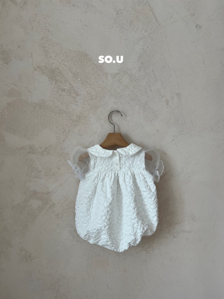 So U - Korean Baby Fashion - #babyoutfit - Tulle Sleeve Collar Suit - 4