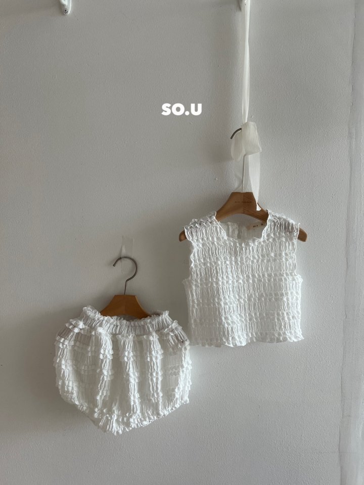 So U - Korean Baby Fashion - #babyoutfit - Tiered Bloomer Set