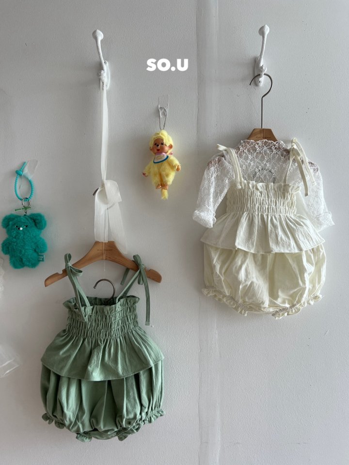 So U - Korean Baby Fashion - #babyoutfit - Smocked Bloomer Set