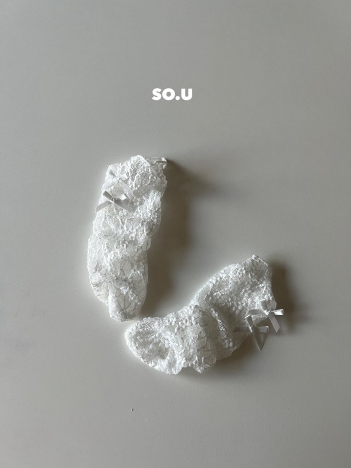 So U - Korean Baby Fashion - #babyoutfit - Lace Ribbon Knee Socks - 5