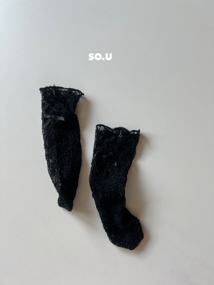 So U - Korean Baby Fashion - #babyoutfit - Lace Ribbon Knee Socks - 6