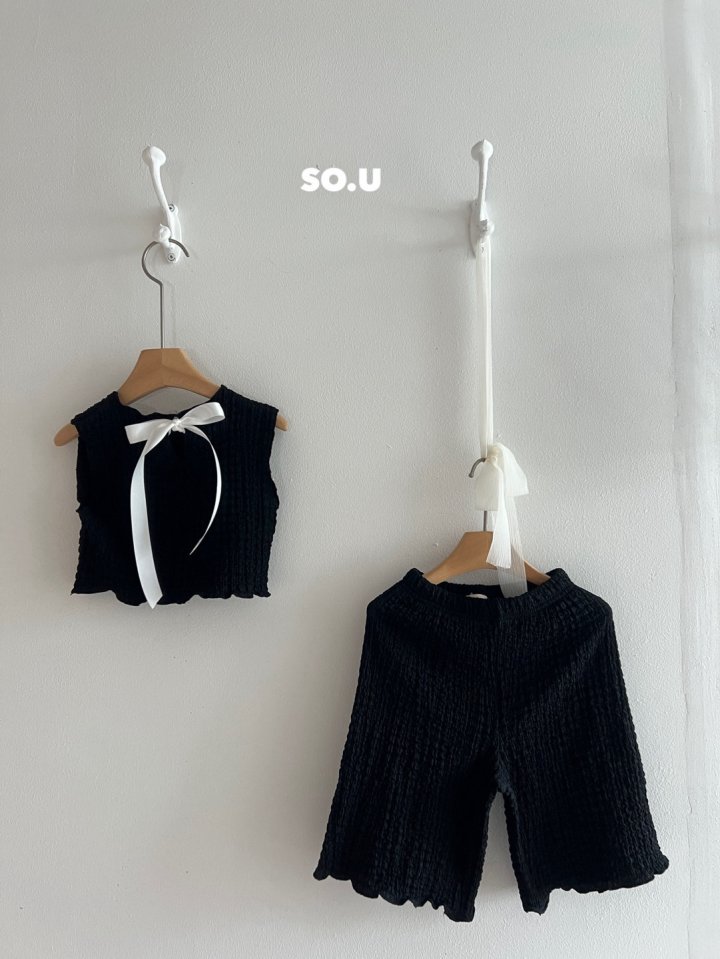 So U - Korean Baby Fashion - #onlinebabyboutique - Summer Back Ribbon Frilly Set - 8