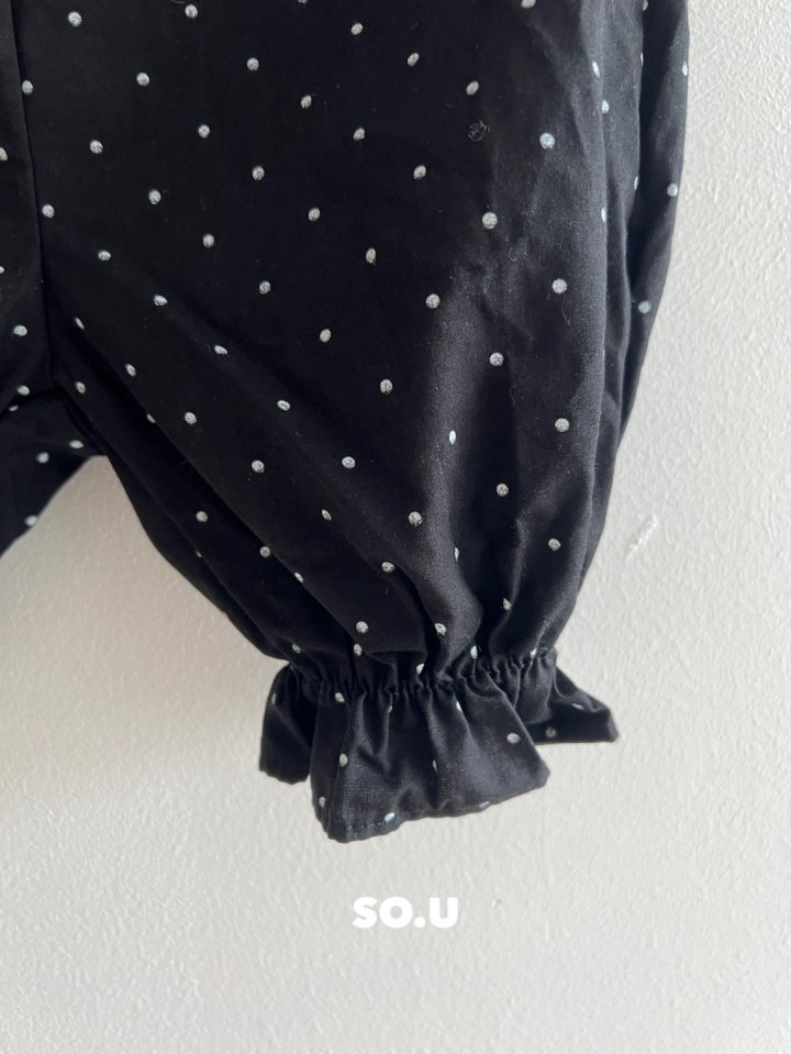 So U - Korean Baby Fashion - #onlinebabyboutique - Dot Smocked Jumpsuit - 7