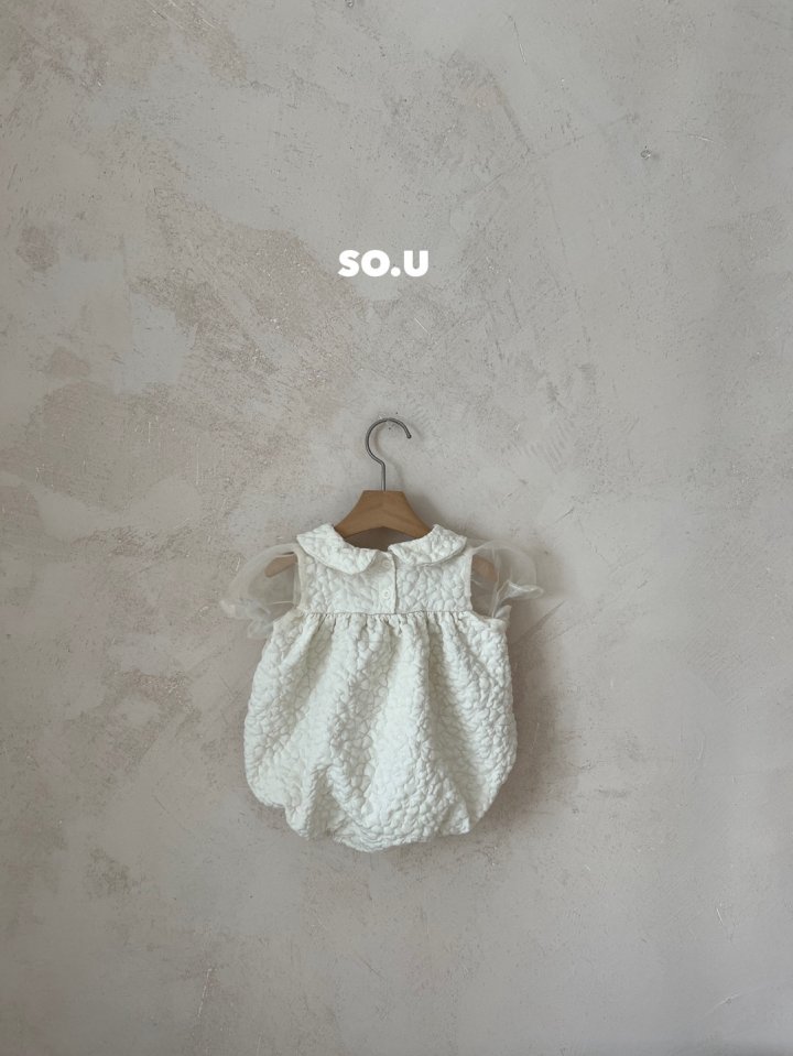 So U - Korean Baby Fashion - #onlinebabyboutique - Tulle Sleeve Collar Suit - 6