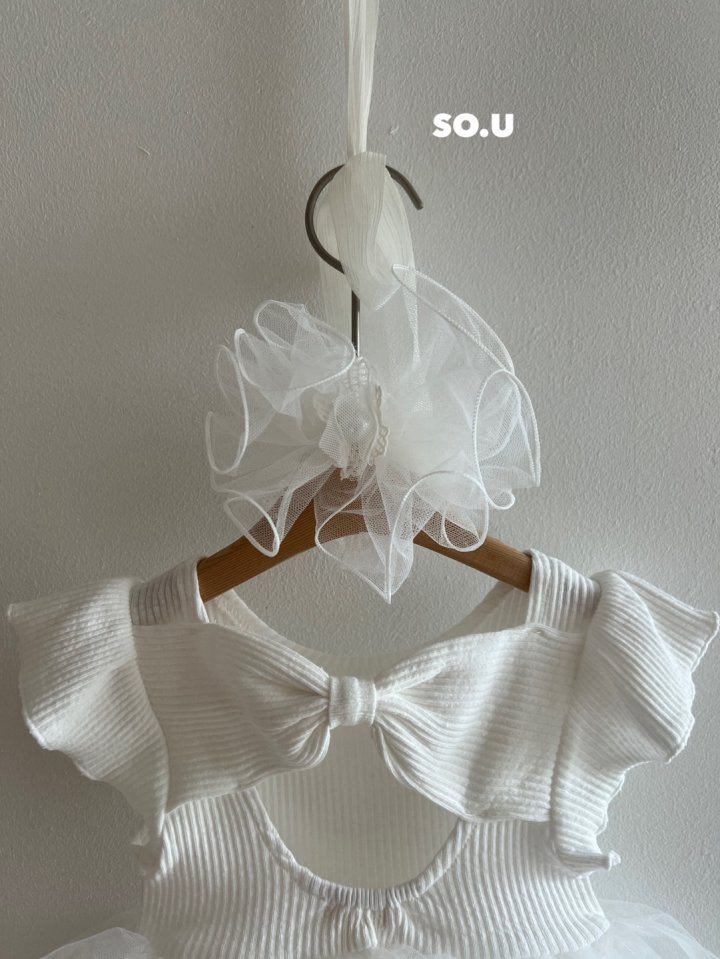 So U - Korean Baby Fashion - #onlinebabyshop - Ribbed Back Ribbon Tutu Suit - 10