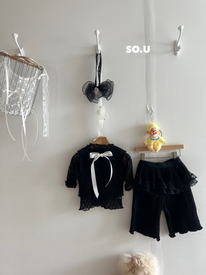 So U - Korean Baby Fashion - #onlinebabyshop - Summer Back Ribbon Frilly Set - 9