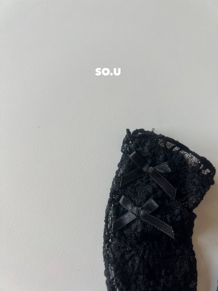 So U - Korean Baby Fashion - #onlinebabyshop - Lace Ribbon Knee Socks - 9