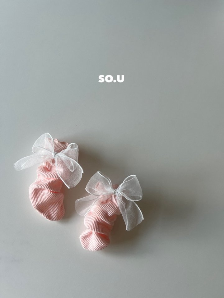 So U - Korean Baby Fashion - #onlinebabyshop - Sha Ribbon Knee Socks - 6