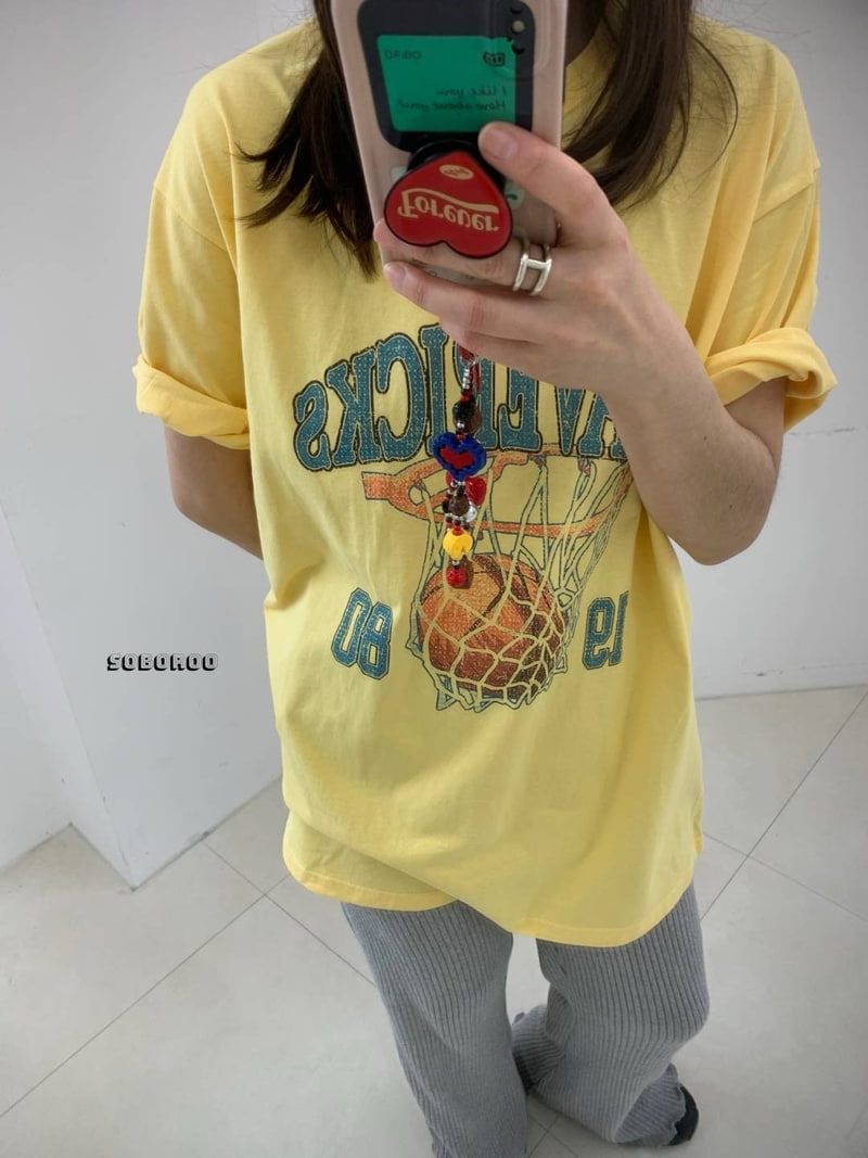 Soboroo - Korean Women Fashion - #romanticstyle - Basket Tee (Adult) - 7
