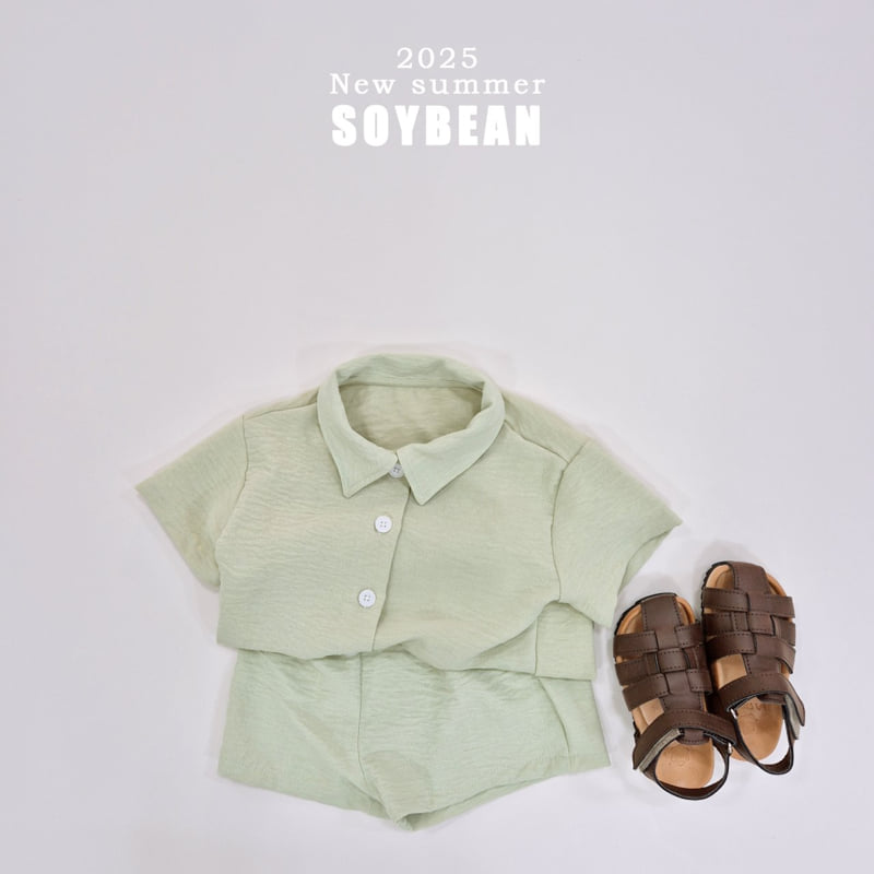 Soybean - Korean Children Fashion - #kidzfashiontrend - Air Conditioner Shirt Top Bottom Set - 4