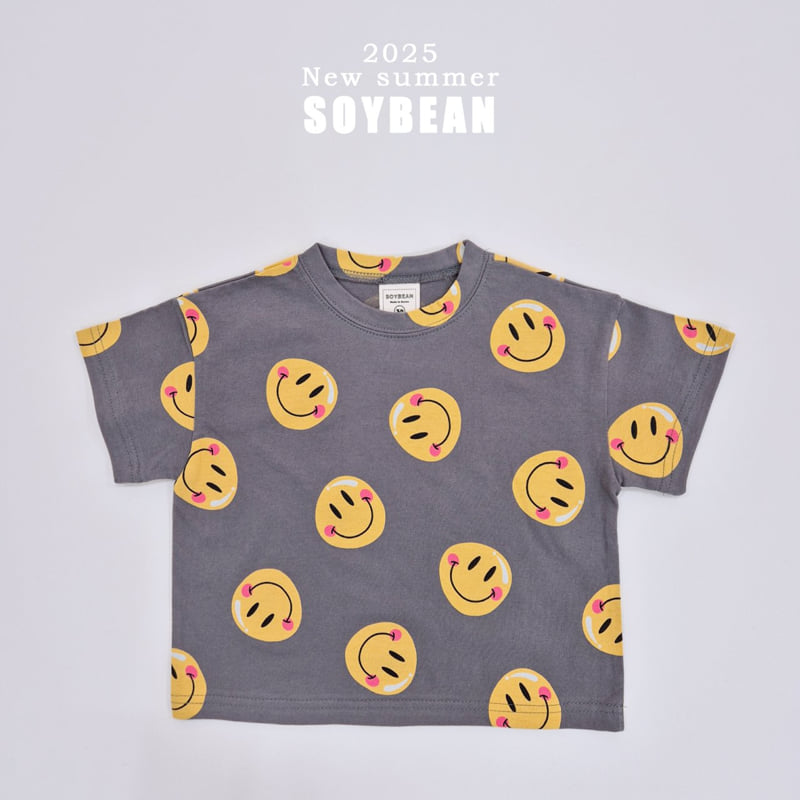 Soybean - Korean Children Fashion - #Kfashion4kids - Smile Short Sleeve Tee - 12