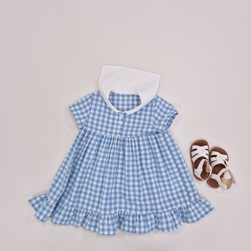 Soybean - Korean Children Fashion - #Kfashion4kids - Check Sailor One-piece - 3