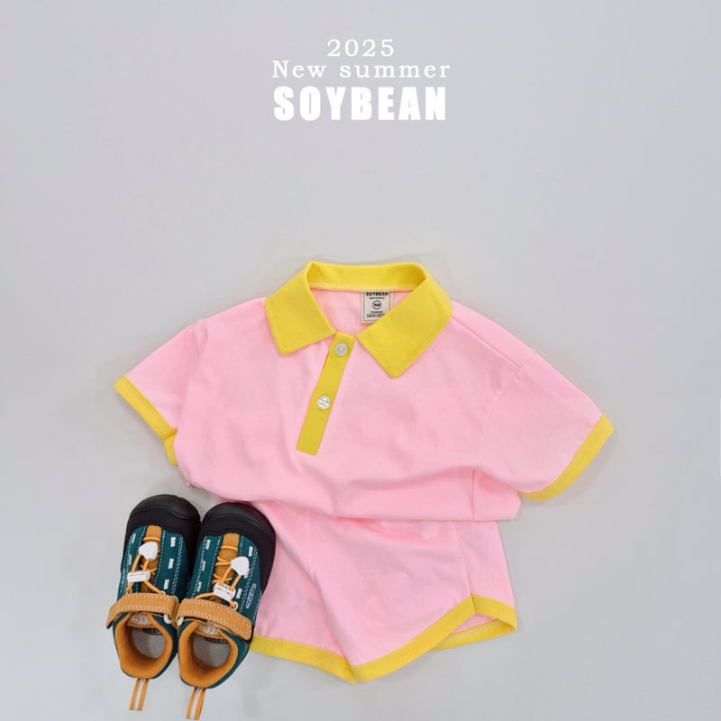 Soybean - Korean Children Fashion - #Kfashion4kids - Collar Ringer Top Bottom Set - 5