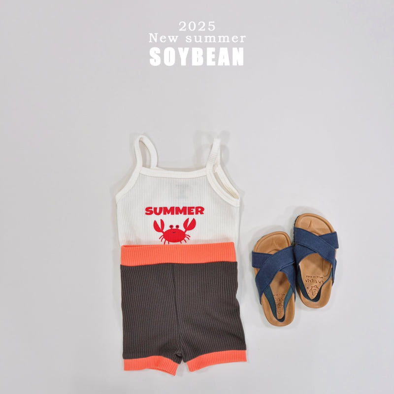 Soybean - Korean Children Fashion - #Kfashion4kids - Little Crab Raglan Top Bottom Set - 3
