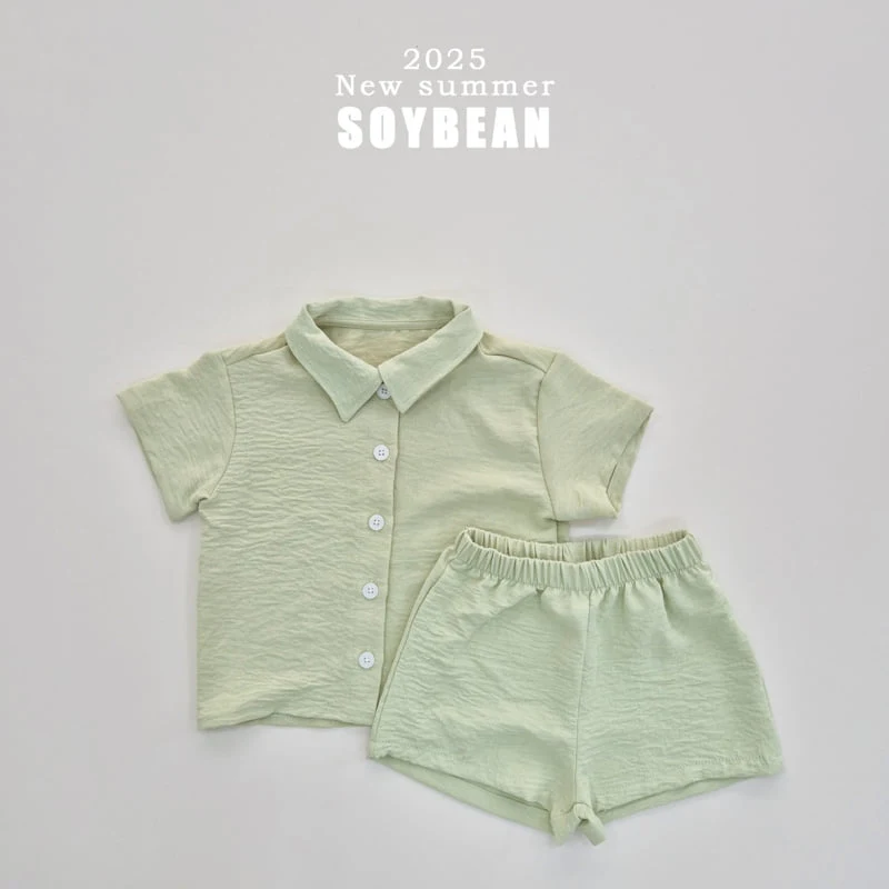 Soybean - Korean Children Fashion - #childofig - Air Conditioner Shirt Top Bottom Set - 10