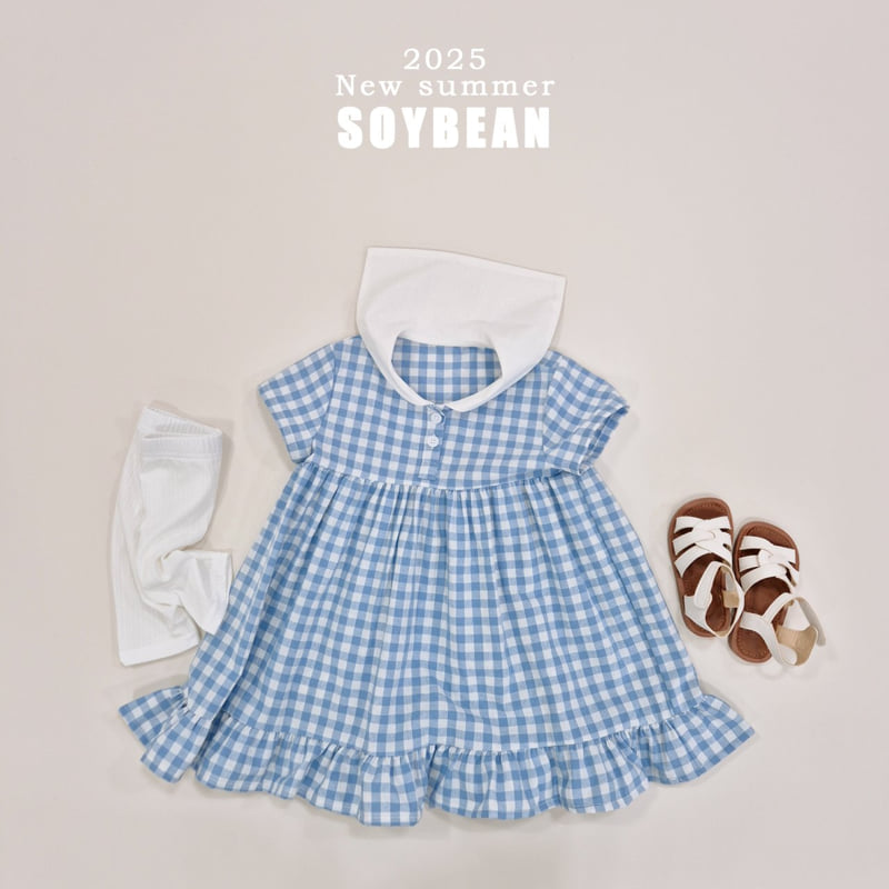 Soybean - Korean Children Fashion - #childofig - Check Sailor One-piece - 11