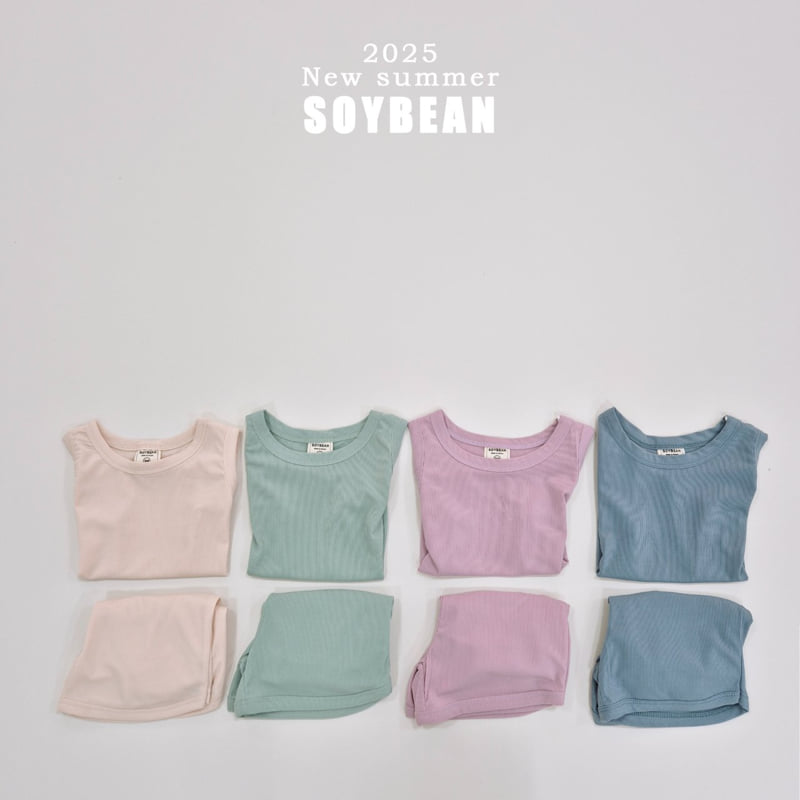 Soybean - Korean Children Fashion - #childofig - Cool Sleeveless Top Bottom Set - 7
