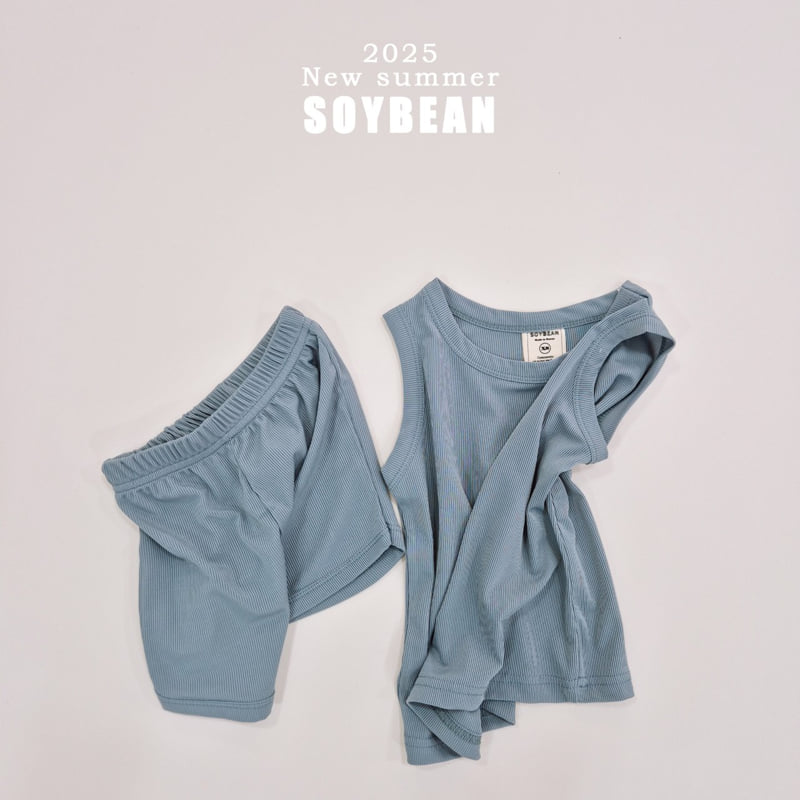 Soybean - Korean Children Fashion - #childofig - Cool Sleeveless Top Bottom Set - 8