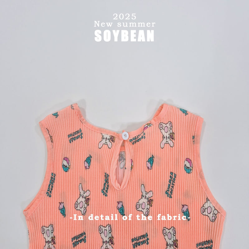 Soybean - Korean Children Fashion - #childrensboutique - Pleated Bunny Top Bottom Set - 9