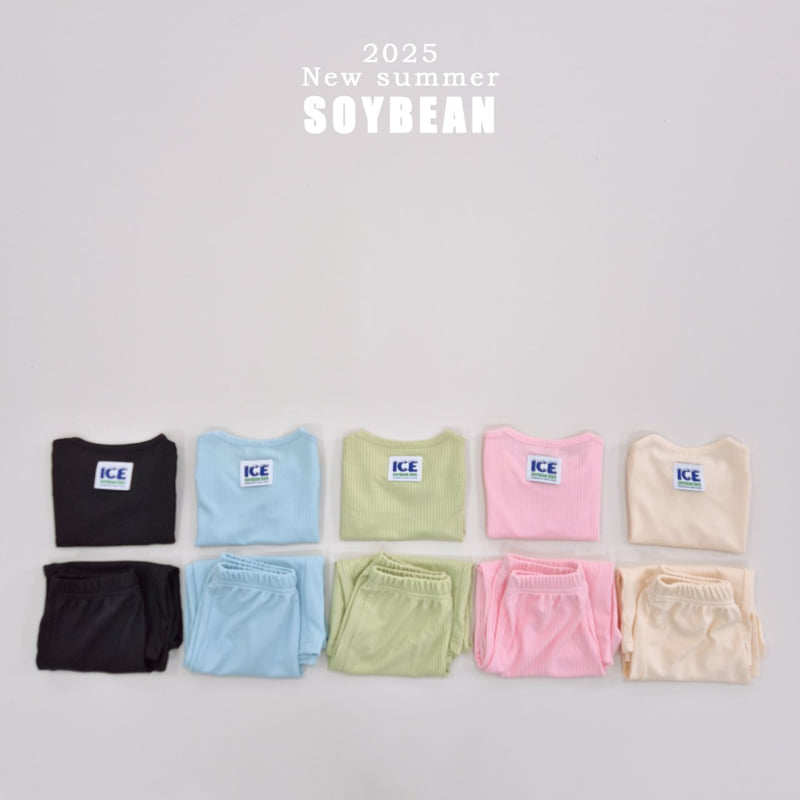 Soybean - Korean Children Fashion - #childrensboutique - Crop Ice Top Bottom Set - 8