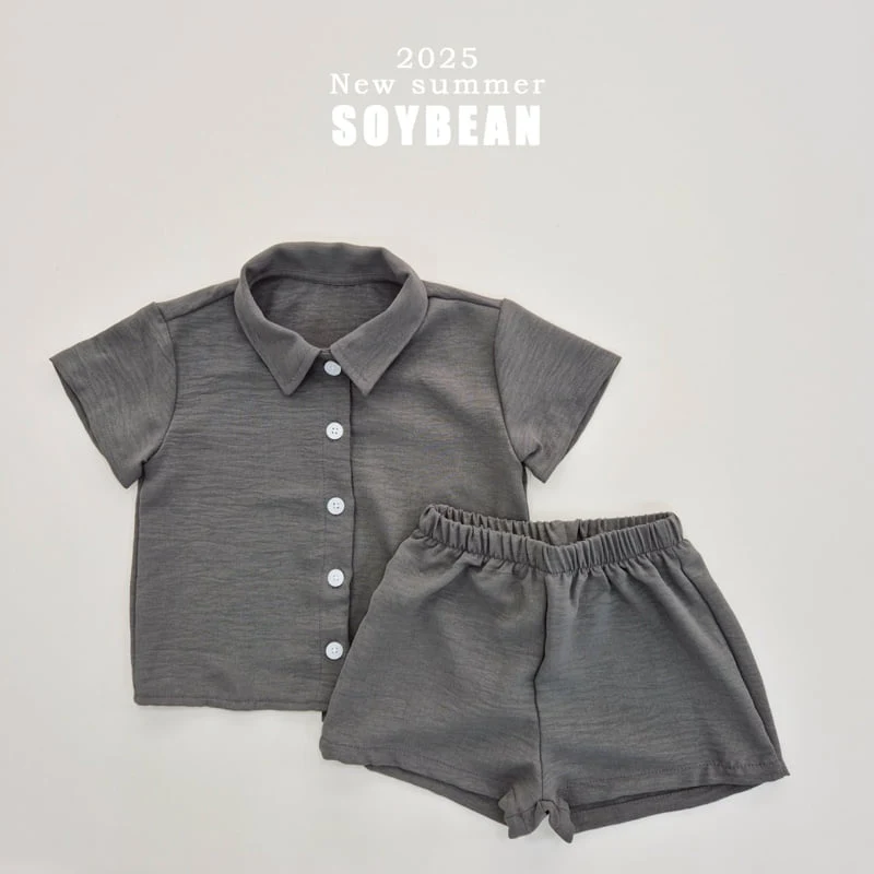 Soybean - Korean Children Fashion - #childrensboutique - Air Conditioner Shirt Top Bottom Set - 11