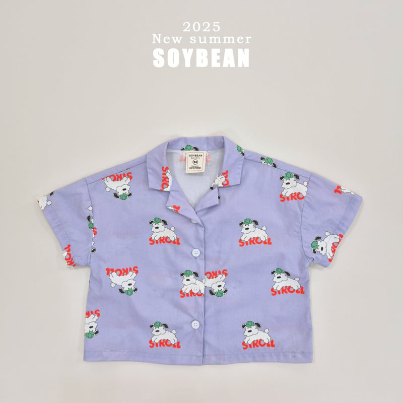 Soybean - Korean Children Fashion - #childrensboutique - Puppy Half Open Shirt - 11