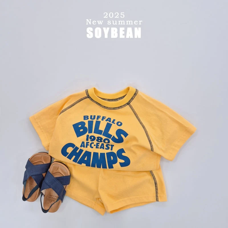 Soybean - Korean Children Fashion - #childrensboutique - Summer Vintage Line Top Bottom Set - 3