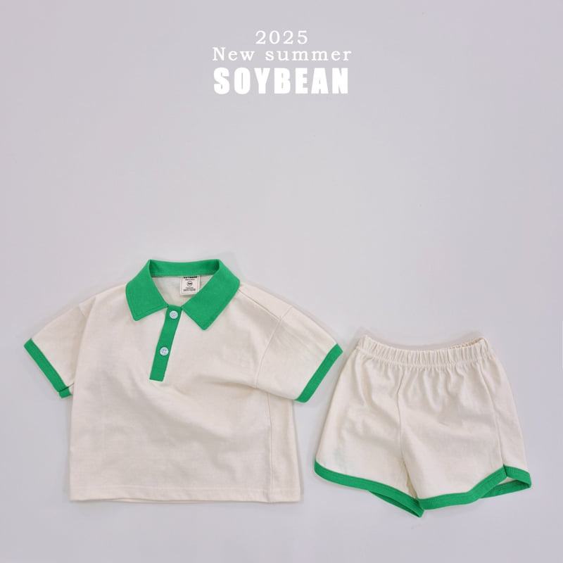 Soybean - Korean Children Fashion - #childrensboutique - Collar Ringer Top Bottom Set - 12