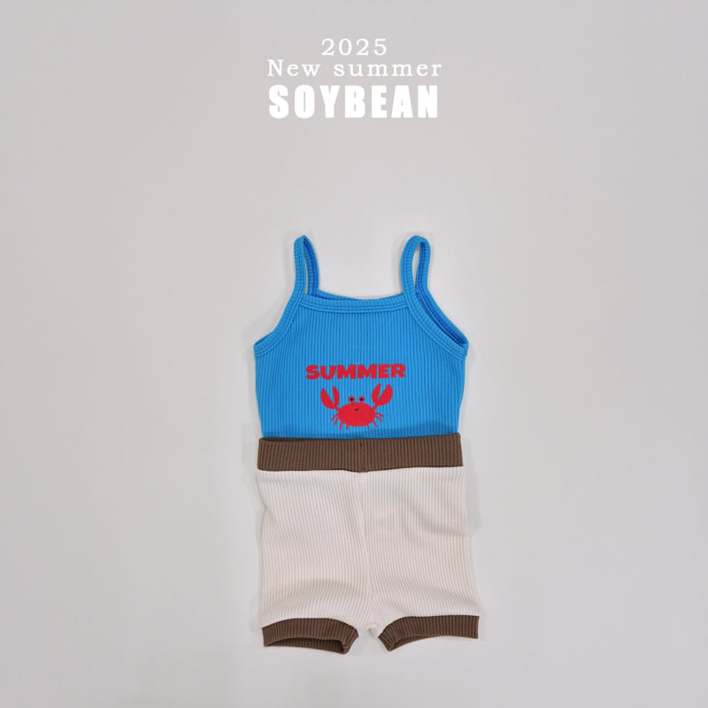 Soybean - Korean Children Fashion - #childrensboutique - Little Crab Raglan Top Bottom Set - 10