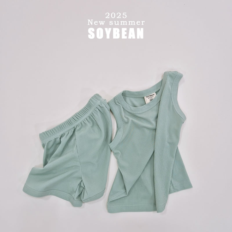 Soybean - Korean Children Fashion - #childrensboutique - Cool Sleeveless Top Bottom Set - 9