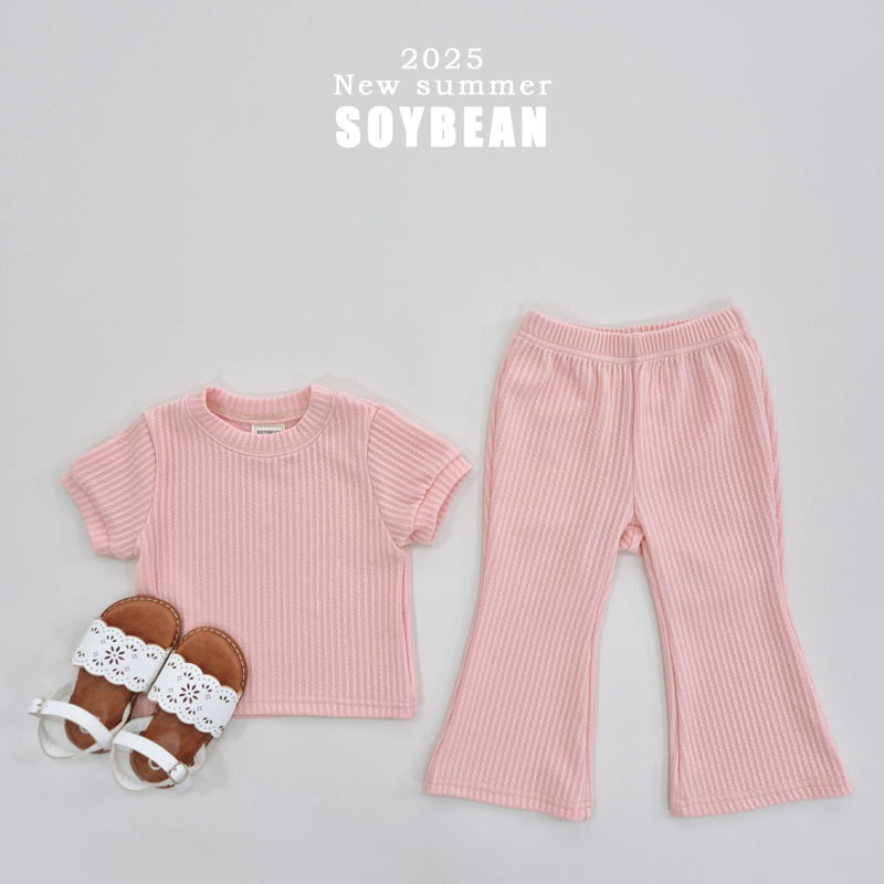 Soybean - Korean Children Fashion - #childrensboutique - Summer Bootcut Top Bottom Set - 3