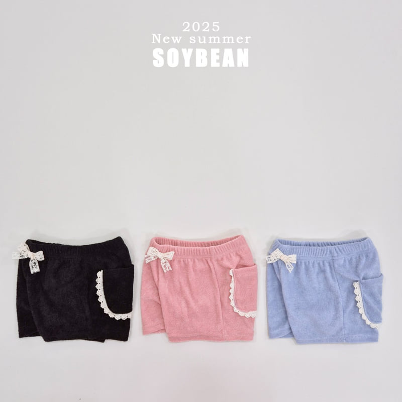 Soybean - Korean Children Fashion - #designkidswear - Terry Ribbon Short Pants