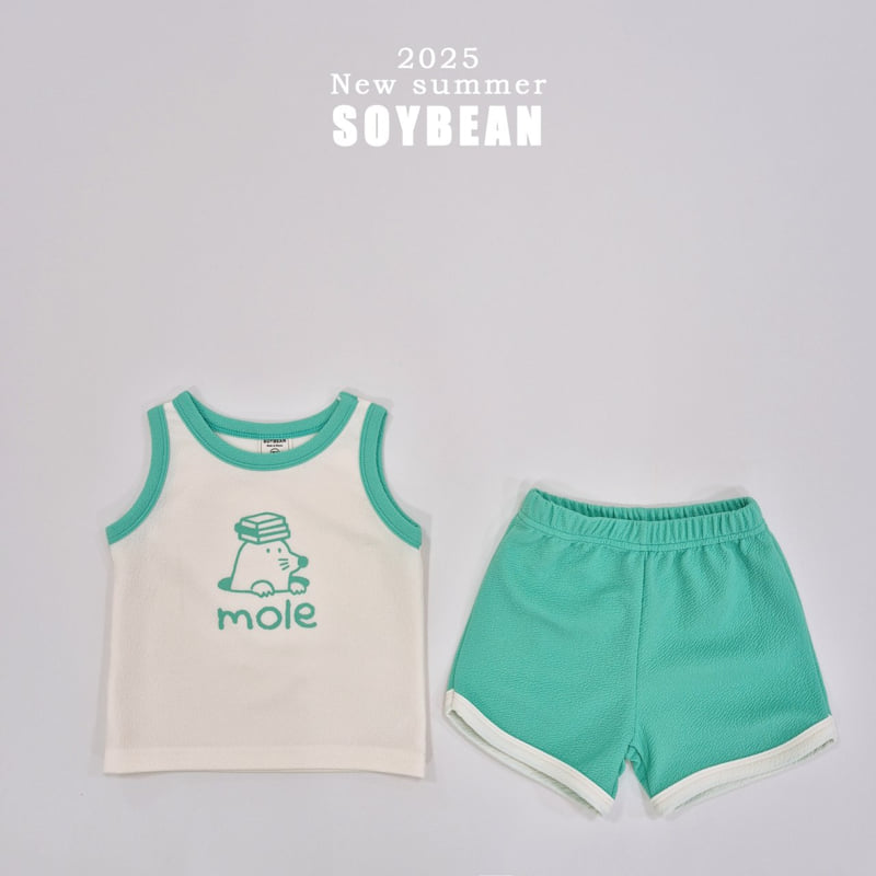 Soybean - Korean Children Fashion - #designkidswear - Mole Friend Top Bottom Set - 11