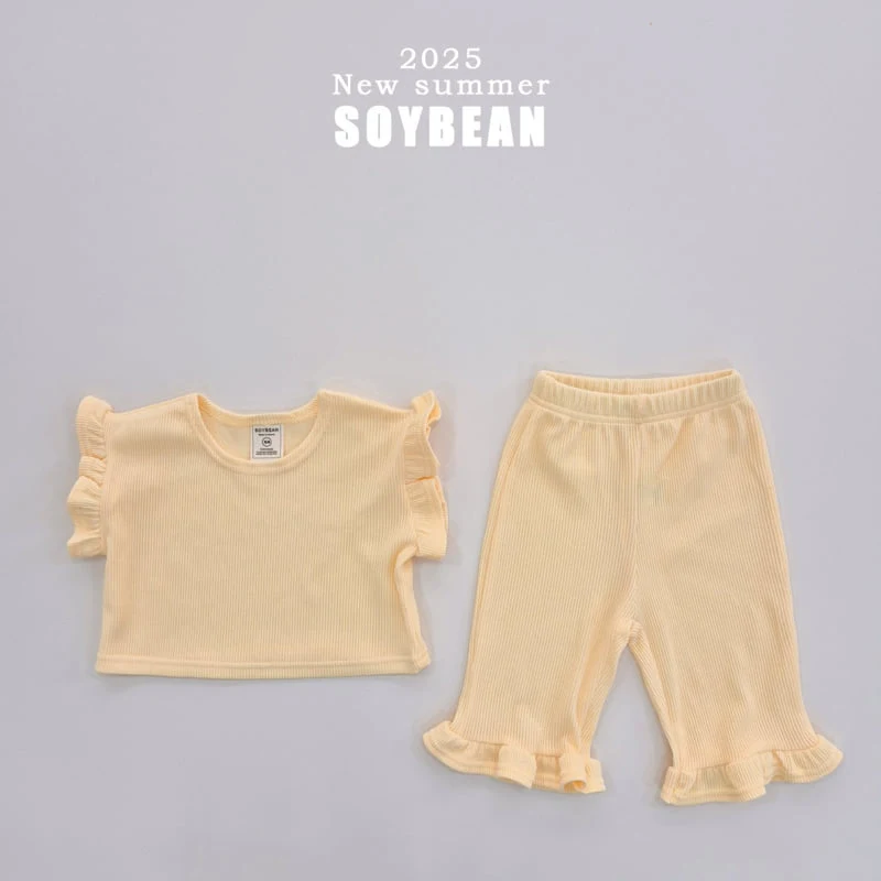 Soybean - Korean Children Fashion - #designkidswear - Frill Frill Top Bottom Set - 8