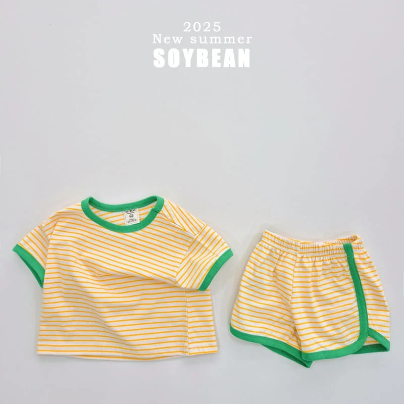 Soybean - Korean Children Fashion - #designkidswear - Ringer Stripe Top Bottom Set - 9