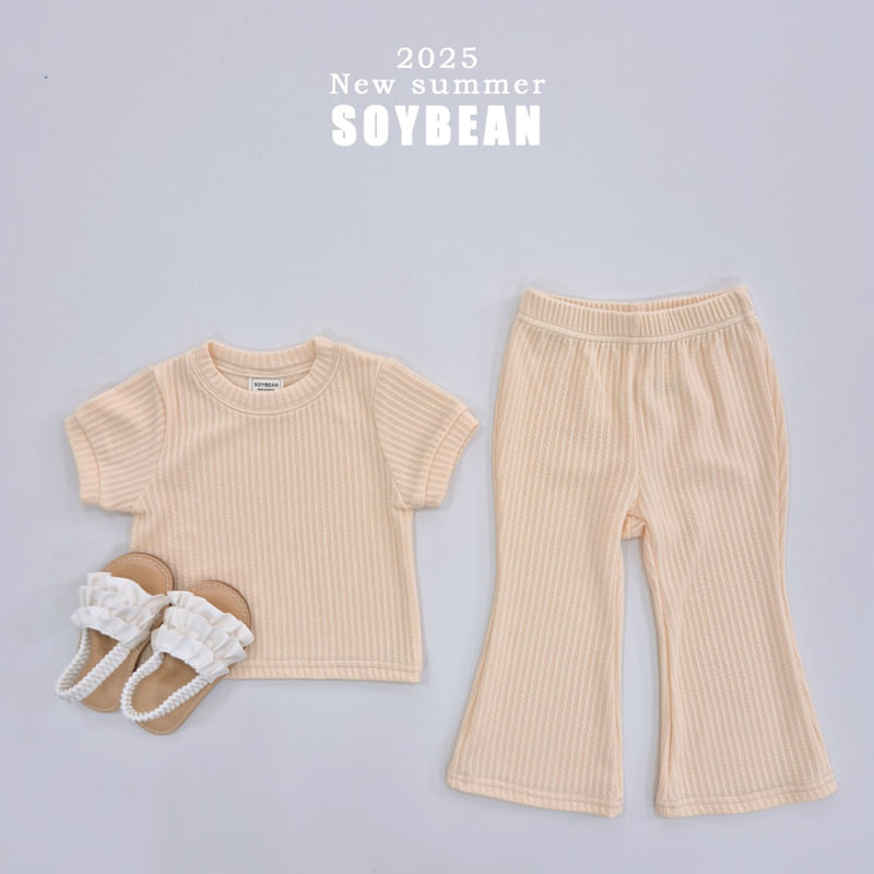 Soybean - Korean Children Fashion - #childrensboutique - Summer Bootcut Top Bottom Set - 4