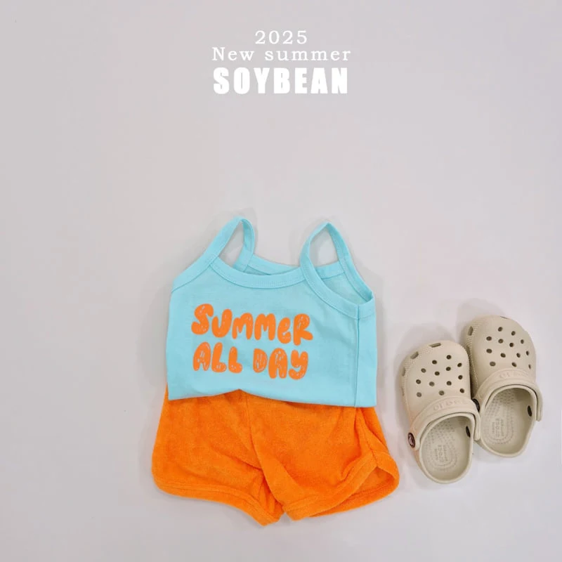 Soybean - Korean Children Fashion - #designkidswear - Summer Sleeveless Terry Top Bottom Set - 3