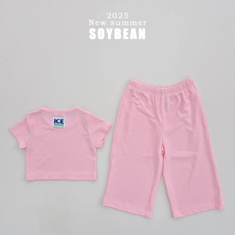 Soybean - Korean Children Fashion - #discoveringself - Crop Ice Top Bottom Set - 10