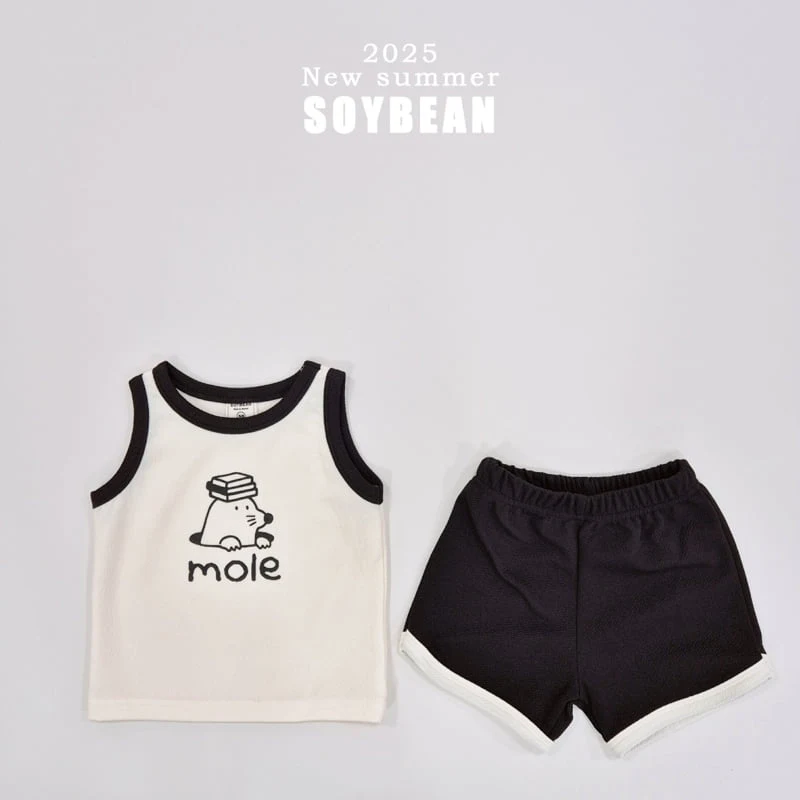 Soybean - Korean Children Fashion - #discoveringself - Mole Friend Top Bottom Set - 12