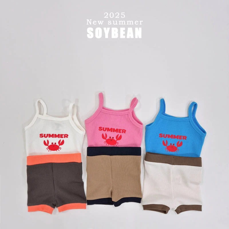 Soybean - Korean Children Fashion - #discoveringself - Little Crab Raglan Top Bottom Set - 12